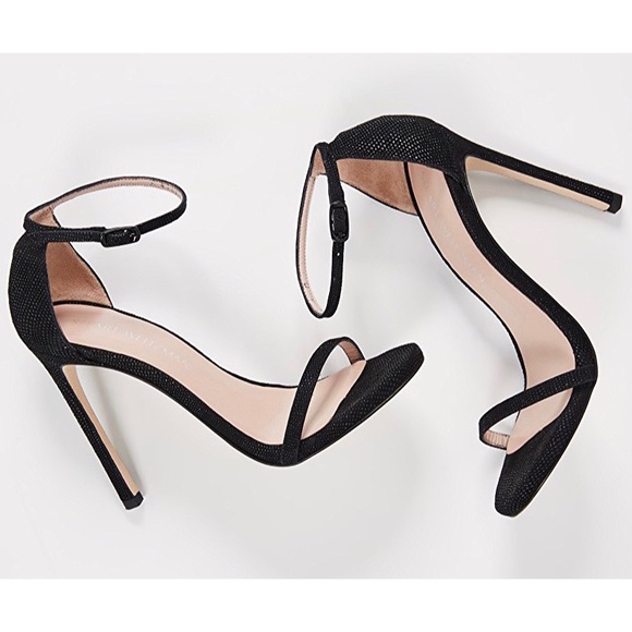 Stuart Weitzman Shoes - STUART WEITZMAN Nudist Pan Goose Bump Napa Heels